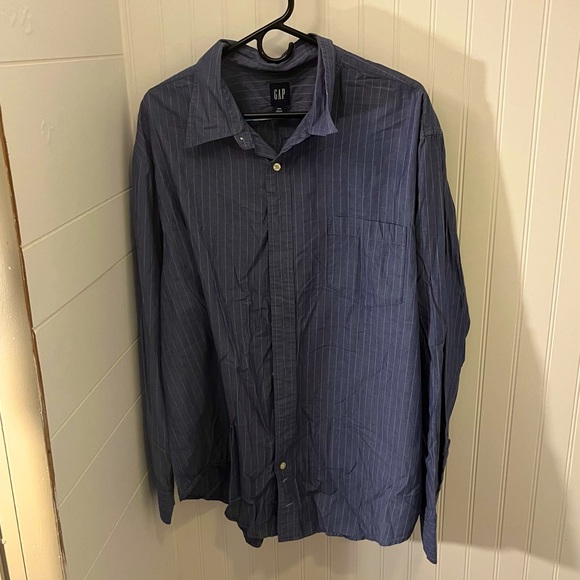 GAP Other - Blue with white pine stripes gap dress shirt